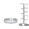 thumbnail image 4 of SZUL Women's 4mm Milgrain Edge Comfort Fit Wedding Band in 14K White Gold, 4 of 8