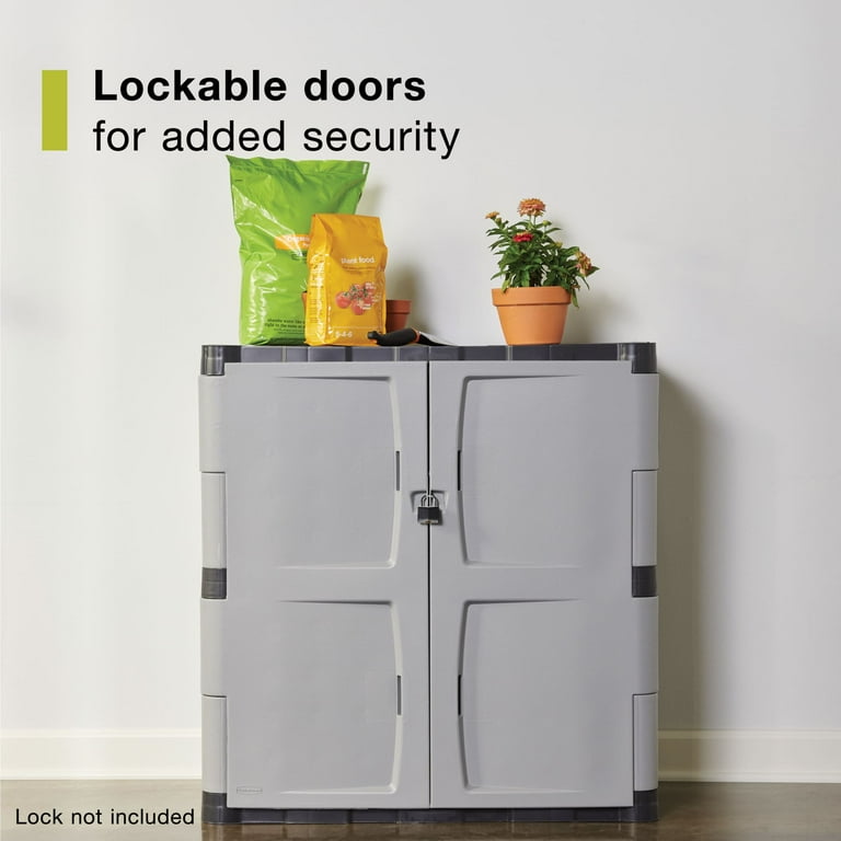 キャビネット2/2 Rubbermaid Small Utility Garage Storage Cabinet, Lockable with