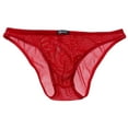 thumbnail image 3 of Tachiuwa Pantalon Bikini en Maille pour Hommes Pailleté - Rouge, G L, 3 of 9