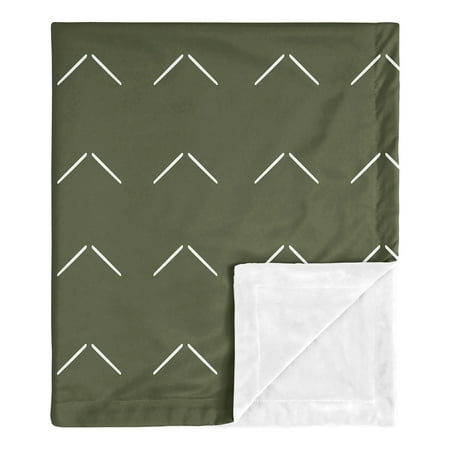 UPC: 0846480095767 | Woodland Arrow Green and White Baby Security Blanket Boy or Girl by Sweet Jojo Designs
