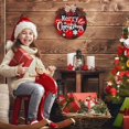 thumbnail image 2 of Christmas Wreath Buffalo Plaid Xmas Decorations Merry Christmas Sign for Door Porch Wall Window Outside Decorations Holiday, 2 of 5