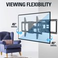 thumbnail image 5 of TV Wall Mount TV Bracket for Most 42-90 Inch TV, UL Listed Full Motion TV Mount with Articulating Arms, Max VESA 800x400mm 132 lbs. Loading, Fits 16", 18", 24" Studs MD2298-XL, 5 of 8