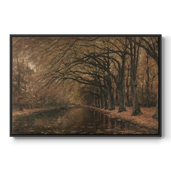 Vintage Landscape-CCCXXXII By Wexford Home Framed in Black Wood Gallery Wrapped Canvas 17 in. x 25 in.