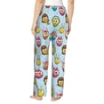 thumbnail image 2 of Bixox Women's Cute Cartoon Owls 3 Patterned Pajama Pants Loungewear, 2 of 5