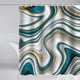 thumbnail image 1 of Cortina de ducha de baño de mármol, línea de teñido de halo, cortinas de ducha de tela impermeable con ganchos, cortina de ducha abstracta de acuarela, tela de 70x70 pulgadas, 1 of 6