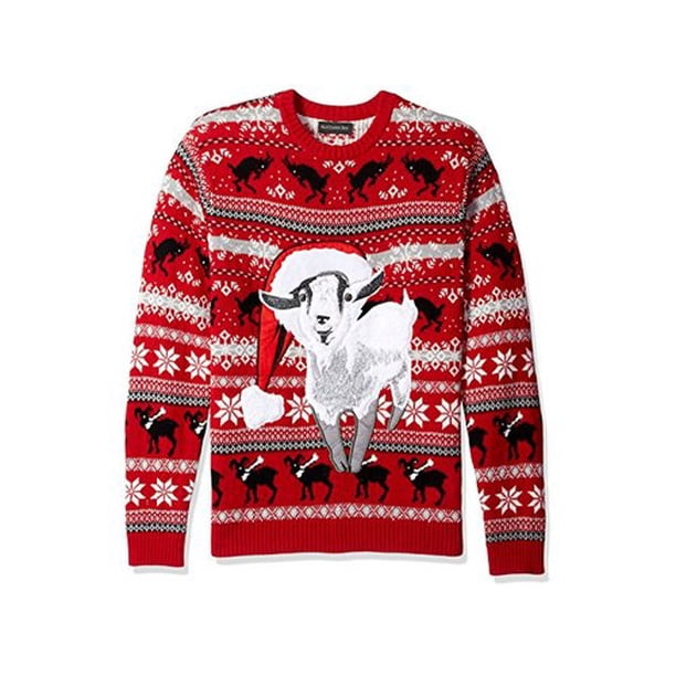 Blizzard Bay Blizzard Bay Men's Ugly Christmas Sweater Goats, Red