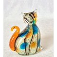 thumbnail image 1 of Figurine de Chat en Verre Multicolore, 1 of 1