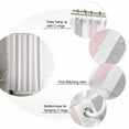thumbnail image 5 of Extra Long Shower Curtain 72x96 Inch, Pink Grey Striped Shower Curtain Waterproof Bathroom Decor Geometric Vertical Stripes Minimalist Fabric Bath Curtain Set Accessories with Hooks, 5 of 6