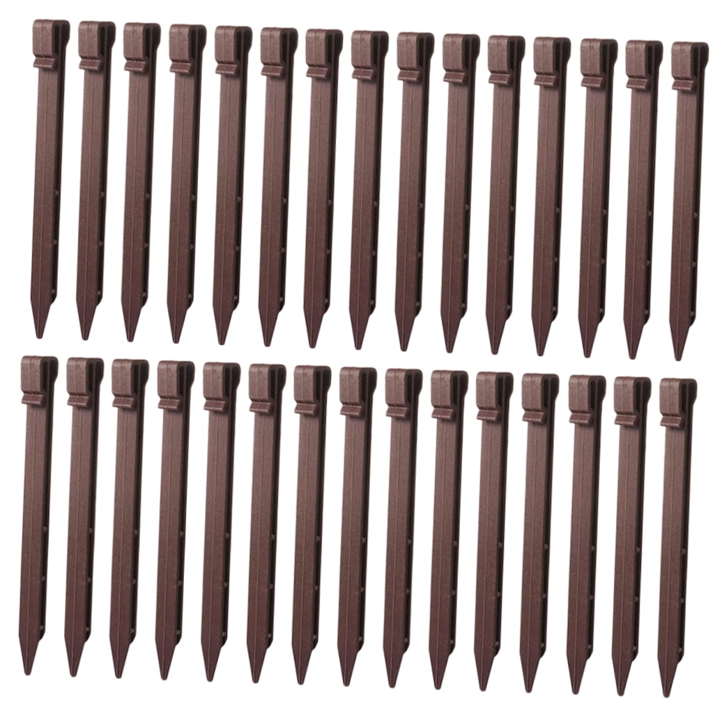 IBASETOY 30Pcs Plastic Garden Stakes for Tents Canopies and Tarps with Sharp Bottom and Design