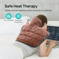 thumbnail image 4 of Heating Pad for Back and Cramps Relief, 2.2lb Weighted Heating Pads for Neck and Shoulders, Extra-Large Soft Electric Pad with 4 Heat Settings, Auto-Off, Gifts for Women Men Mom Dad, 22" x 19", 4 of 7