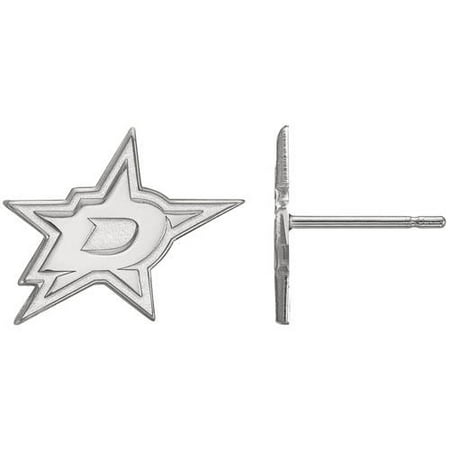 Logoart Dallas Stars Earring - LogoArt NHL Dallas Stars 10kt White Gold Small Post Earrings