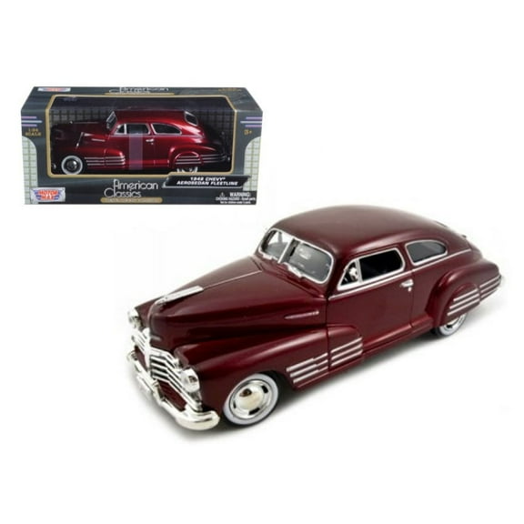 1948 Chevrolet Aerosedan Fleetline Black 1/24 Diecast Model Car by Motormax
