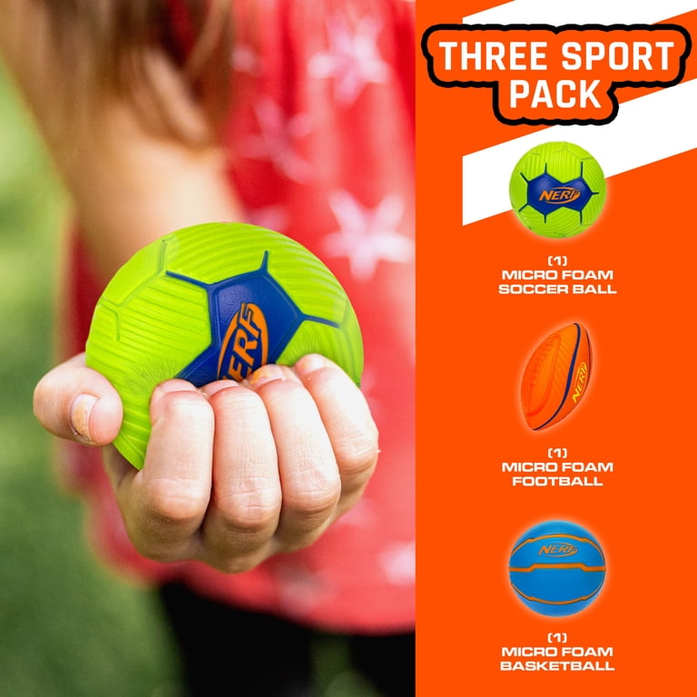 NERF Mini Stress Foam Sports Ball Set photo 3