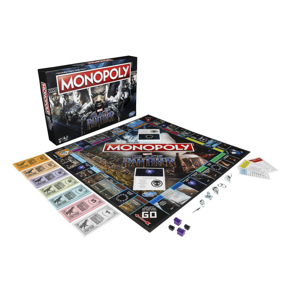  Monopoly: Marvel Studios' Black Panther: Wakanda Forever  Edition Board Game for Families and Kids Ages 8+, Game for 2-6 Players :  Toys & Games