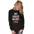 thumbnail image 5 of Breast Cancer BCA My Squad Wears Pink Women's Long Sleeve T Shirt Brisco Brands X, 5 of 6