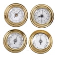 thumbnail image 1 of 4x Higrómetro Juego de Reloj Carcasa de Latón Instrumento Meteorológico Preciso para Navegación Terrazas de Granero, 1 of 9