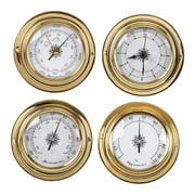 4Pcs Thermometer Hygrometer Barometers Clock Weather Stations Dia 98mm Sailing Instruments for Boat Yacht Workshop Marine