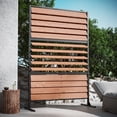 thumbnail image 1 of Modern Shade Panneau de Clôture d'Intimité en Cèdre à Persiennes 6 X 4 Pi, Écran Réglable pour Terrasse Extérieure, 1 of 7