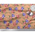 thumbnail image 2 of Soimoi Cotton Poplin Fabric Leaves & Azalea Floral Decor Fabric Printed Yard 42 Inch Wide, 2 of 3