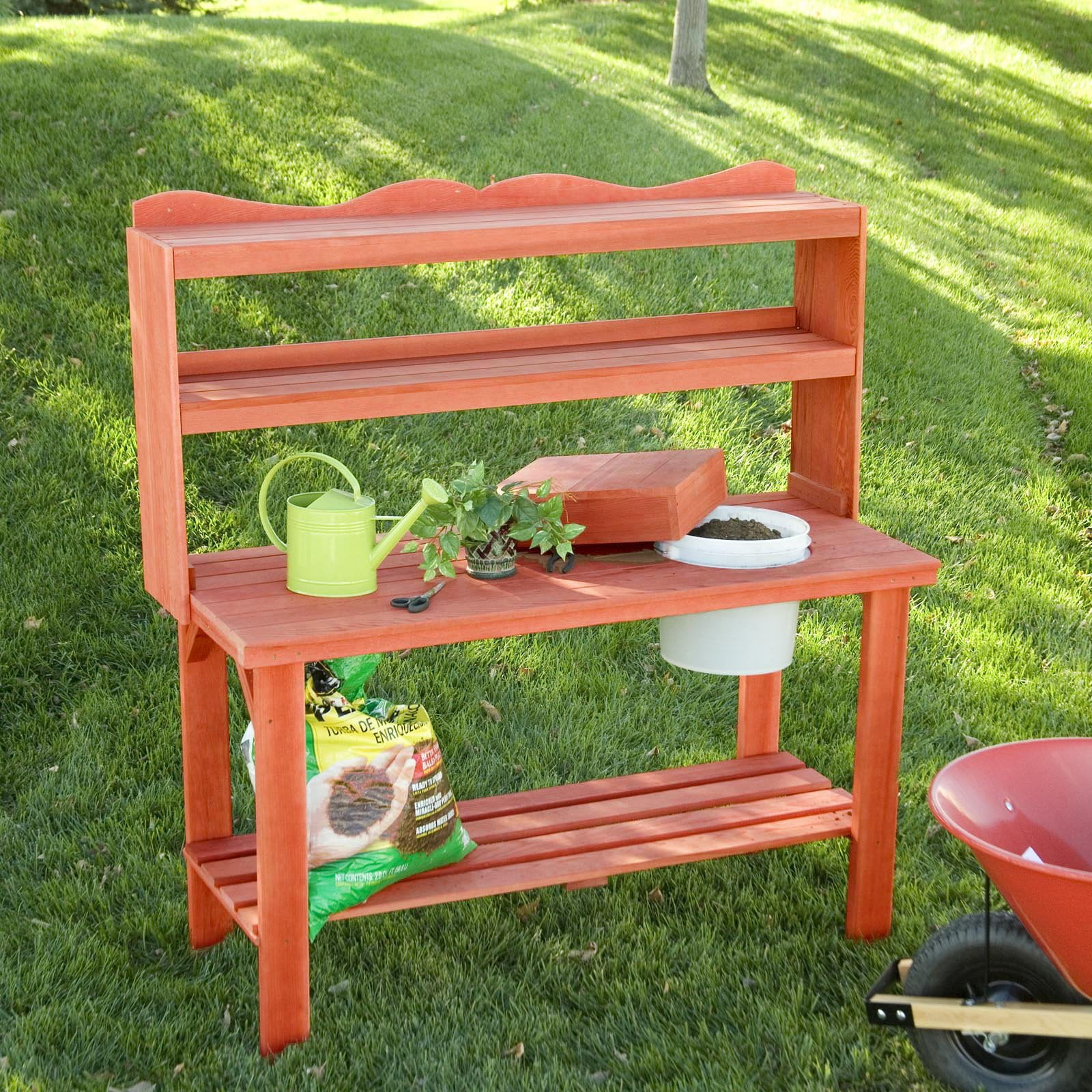 Wood Country Master Gardener 39 S Cedar Wood Potting Bench