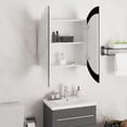 thumbnail image 4 of Mueble de baño VidaXL blanco con luces LED y espejo redondo, 4 of 8