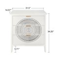 thumbnail image 5 of Lunale 31.5" Hollow-Carved 3 Drawer Cabinet with Storage, Chest of Drawers for Living Room, Bedroom, Beige, 5 of 7