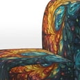 thumbnail image 4 of Designart "Mystic Rangoli Colorful Indian Artistry III" Multi-Color Indian Upholstered Accent Chair - Global Arm Chair For Living Room, 4 of 7