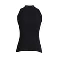 thumbnail image 5 of DHFJKG Women's Knitted Tank Top High Neck Sexy Hallow Out Sleeveless Solid Color Crop Tops Night Out Clothes Stylish Cami Shirt, 5 of 6