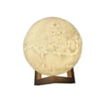 thumbnail image 3 of Lámpara LED 3D Moon Lamp USB con base de madera, 3 of 4