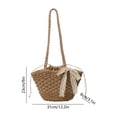 thumbnail image 3 of Fmbmuo Natural Handwoven Straw Tote Bag for Women Large Capacity, Boho Woven Rattan Bag Handmade Shoulder Handbag, 3 of 4
