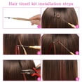 thumbnail image 5 of 1Set Hair Tinsel Kit, with Tools Heat Resistant Safe 12 Colors Glitter Tinsel Hair Extensions ,Hair Tinsel Heat Resistant for Women Girls Glitter Hair Extensions, 5 of 6