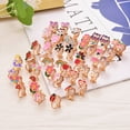 Designice 20Pairs/set Kids Clipon Earrings Cute Flower Heart Clipon Earring Set for Girl