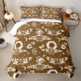 thumbnail image 2 of Homewish Spooky Moths Quilt King,Gothic Sugar Skull King Coverlet Set,Brown,Halloween Duvet,3 Pieces, 2 of 7