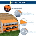 thumbnail image 2 of QinaQin Caja nido metálica de 2 niveles para gallinas, disponible en 6, 8 o 10 compartimentos, con techo impermeable y base estable, 2 of 7