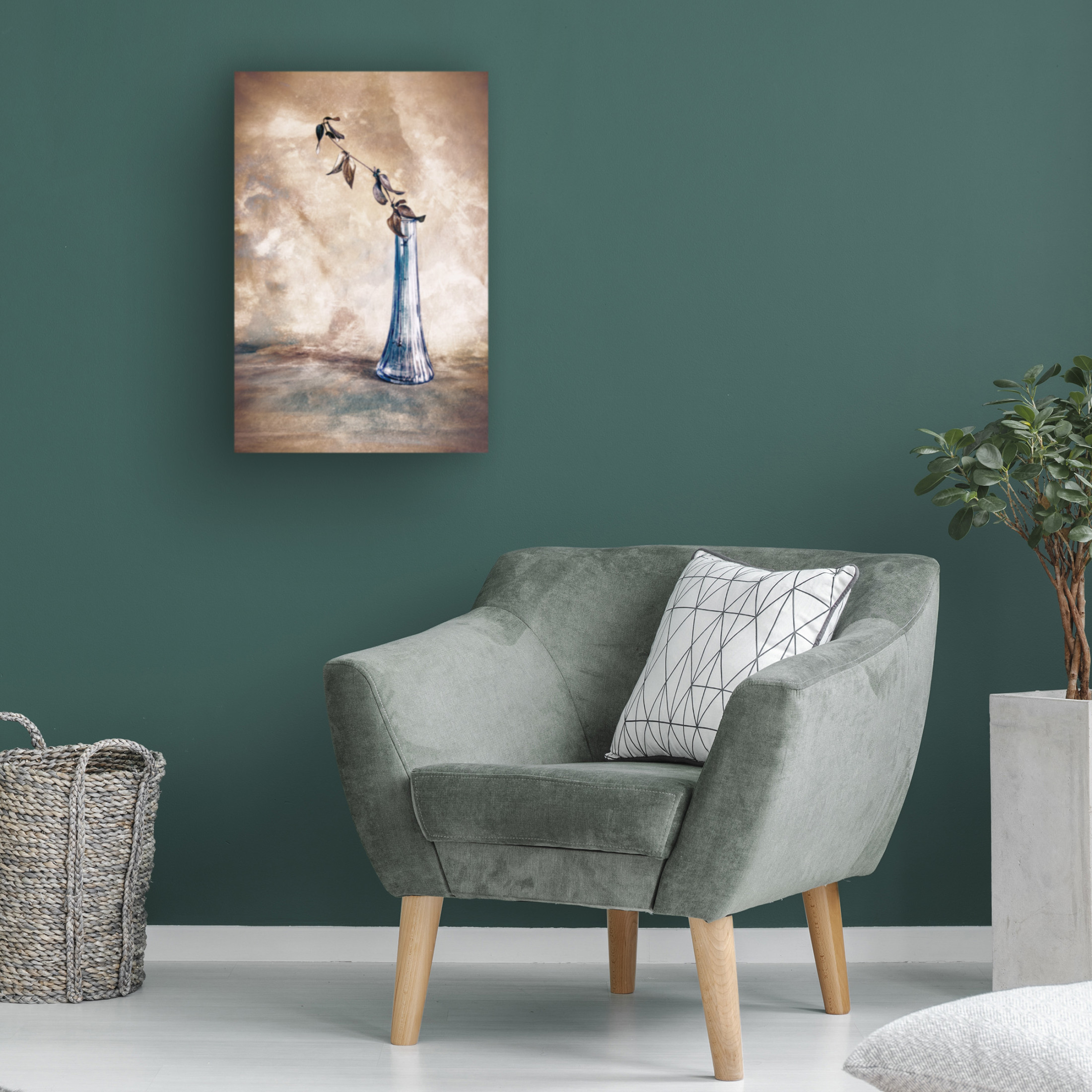 Canvas Wall Art - Cicek Kiral 'Blue Dreams' Wall Art for Living Room, Bedroom, or Office Décor by Trademark Fine Art - 22 x 32 Inches