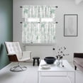 thumbnail image 4 of Green Coastal Kitchen Curtains Sets for Windows 36 Inch Length, Sea Turtle Nautical Coral Summer Beach Rod Pocket Window Treatments Tier Curtains and Valances Set for Bedroom/Bathroom, 4 of 8