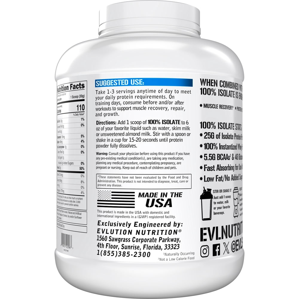 Evlution Nutrition - Whey Protein Isolate - Vanilla Ice Cream - 5lb