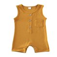 thumbnail image 1 of Combinaison une Pièce Sans Manches pour Bébé Fille Garçon, Barboteuse Justaucorps Tenue d'Été, 1 of 6