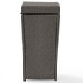 thumbnail image 5 of Pemberly Row Wicker Patio Trash Can in Weathered Gray, 5 of 8