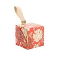 thumbnail image 3 of Wedding Candy Box Gold Embossed Rose Print Gift Boxes with Handheld Portable Chocolate Dessert Paper Bag Wedding Favours Packaging Case, 3 of 4