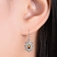 thumbnail image 2 of RYLOS Earrings For Women 925 Sterling Silver Earrings with Oval Shape Gemstone & Genuine Diamonds Dangling Earrings 6X4MM Smoky Quartz Birthstone Earring Jewelry For Women Silver Earrings, 2 of 5