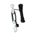 thumbnail image 4 of AMLESO Rope Hoist Lifting Heavy Objects, Sturdy, Metal Wheels Bearing Structure, Heavy Duty, Professional Rope Hoisting Pulley Block , 3 Wheel Black Rope, 15m Rope, 4 of 8