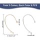 thumbnail image 4 of 12 piezas de 2 colores DIY Ear Cuff Metal Ear Cuffs Ear Wrap Ear Cuffs Accesorios con 2 bucles Ear Cuff de 53 mm de largo, 4 of 9