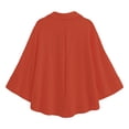 thumbnail image 4 of Molidfa Women's V-Neck 3/4 Sleeve Solid Button-Front Casual Shirt, 4 of 5