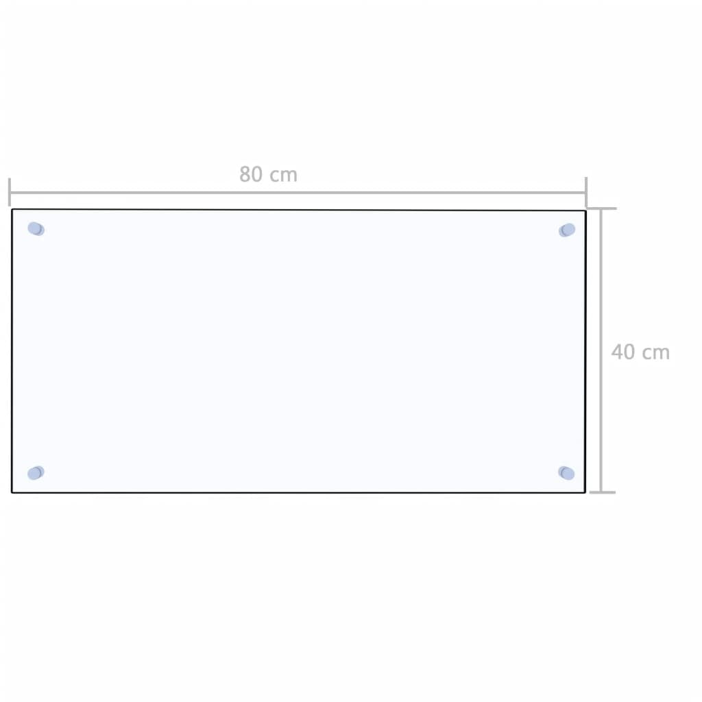 vidaXL Kitchen Backsplash Wall Tile Panel Sink Splash Guard Tempered Glass