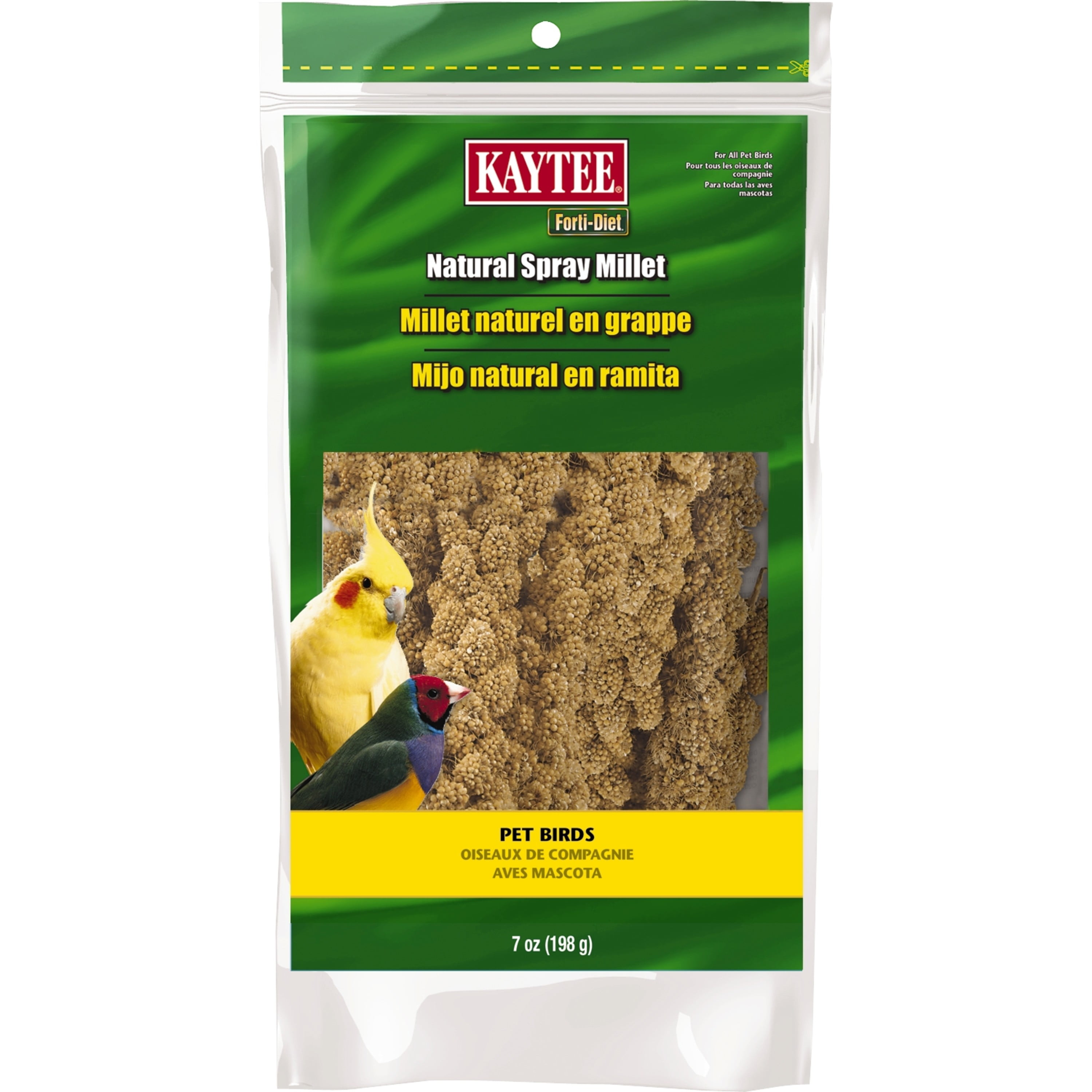Kaytee Forti-Diet Spray Millet, 7 oz, Treat for Pet Birds