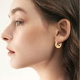 thumbnail image 2 of Pendientes de aro ALLHOLA de oro de 14 quilates, 6 pares, hipoalergénicos, para mujer, 2 of 9