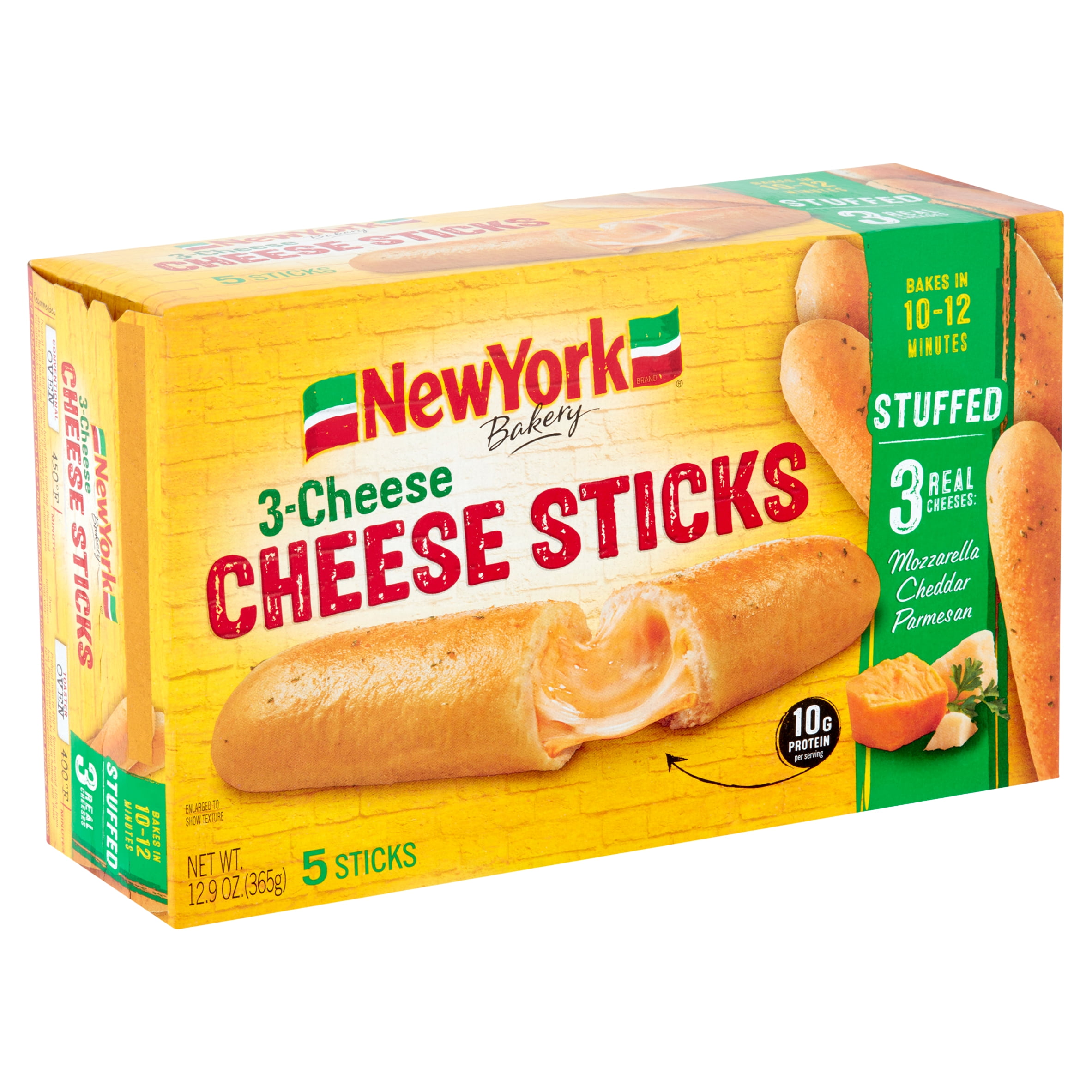 New York Bakery, 3-Cheese, Cheese Sticks, 12.9 oz, 5 Count