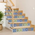 thumbnail image 4 of Mi Alma Spanish Blue Green Tile Stickers - Removable Vinyl 4x4, 24 pcs, 4 of 10
