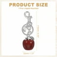 thumbnail image 2 of Uxcell Apple Keychain for Women Bag Purse Charm Cute Apple Accessories with Key Ring and Clips Red-Silver, 2 of 7